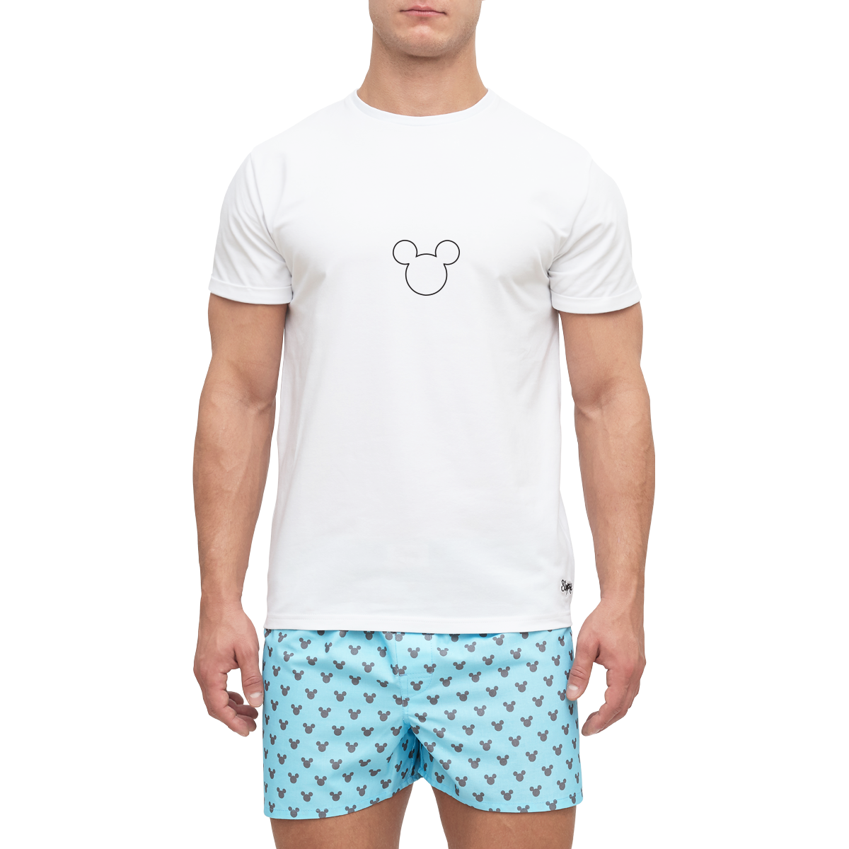 E-shop Slippsy Pánske tričko Mouse biele/M