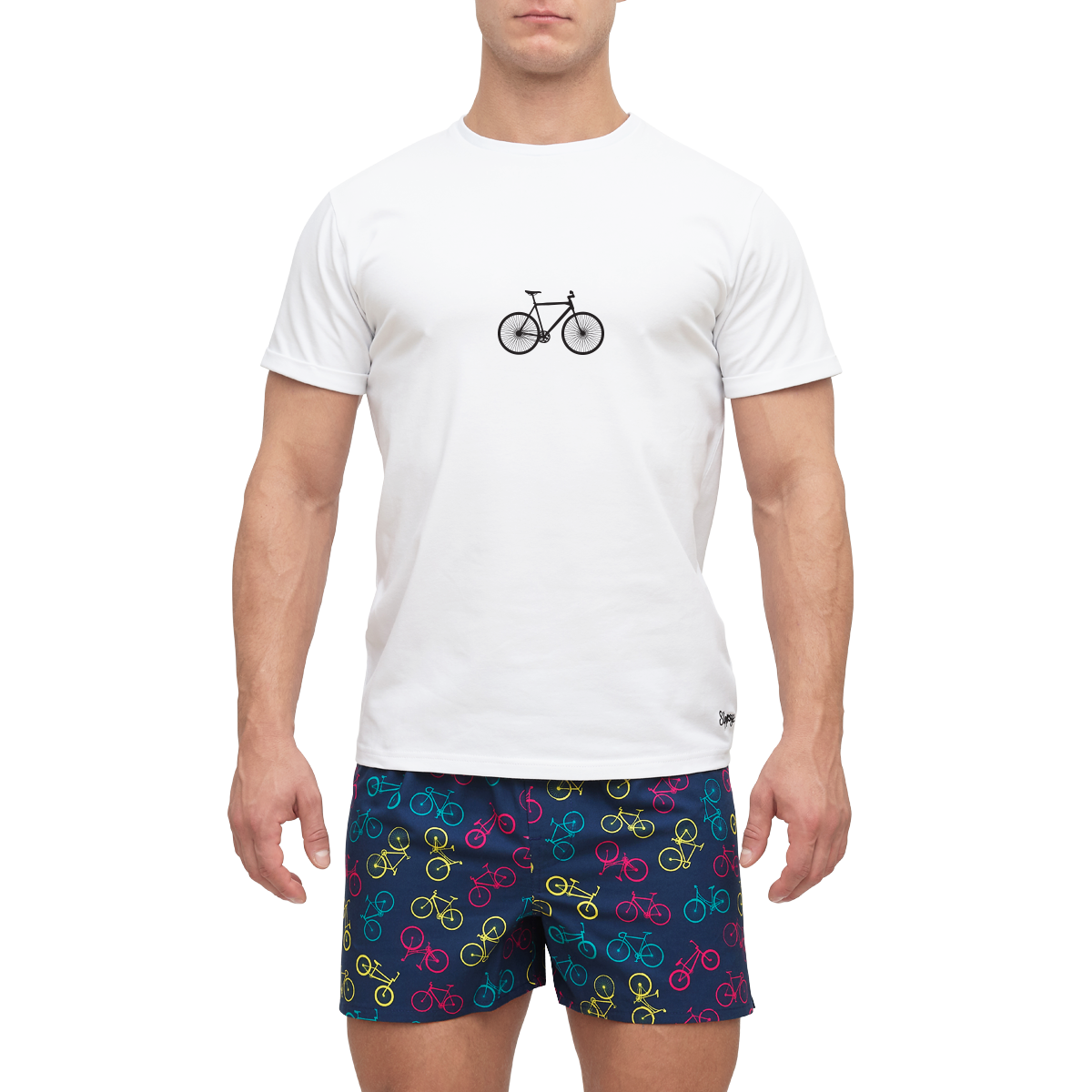 E-shop Slippsy Pánske tričko Bike biele/M