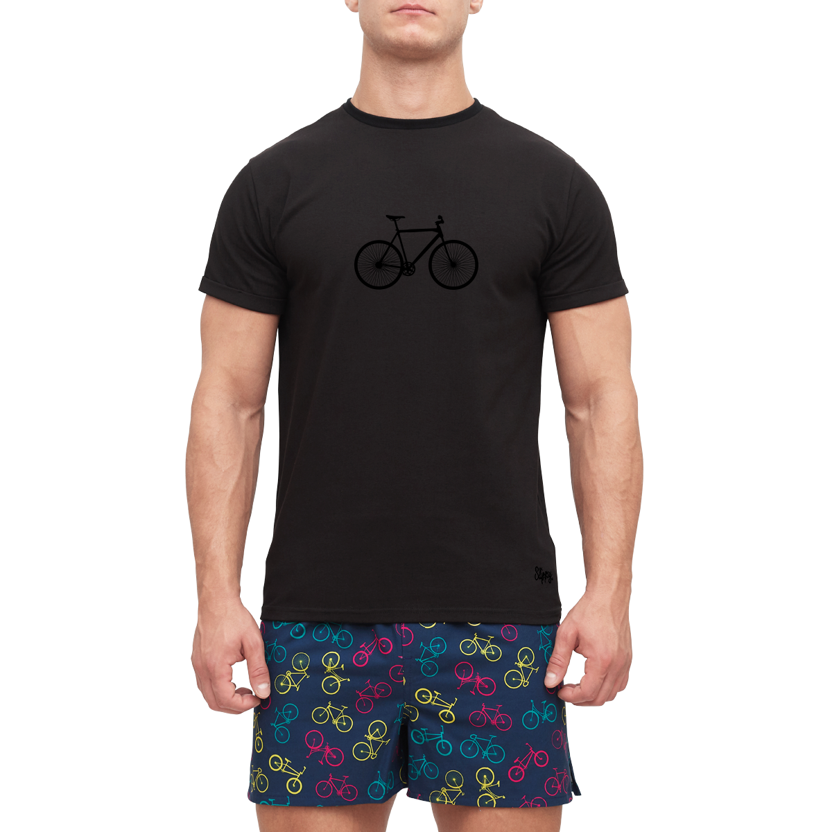 E-shop Slippsy Pánske tričko Bike čierne/S