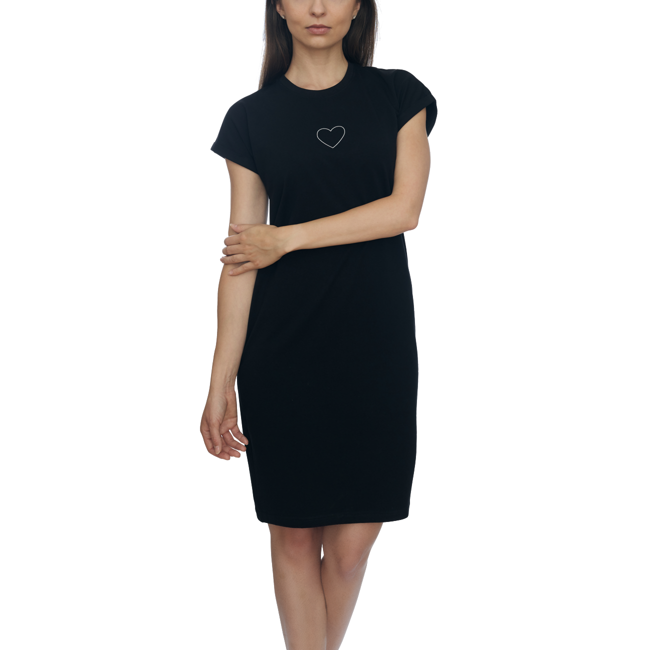 E-shop Slippsy Hearts T- Dress Black /M