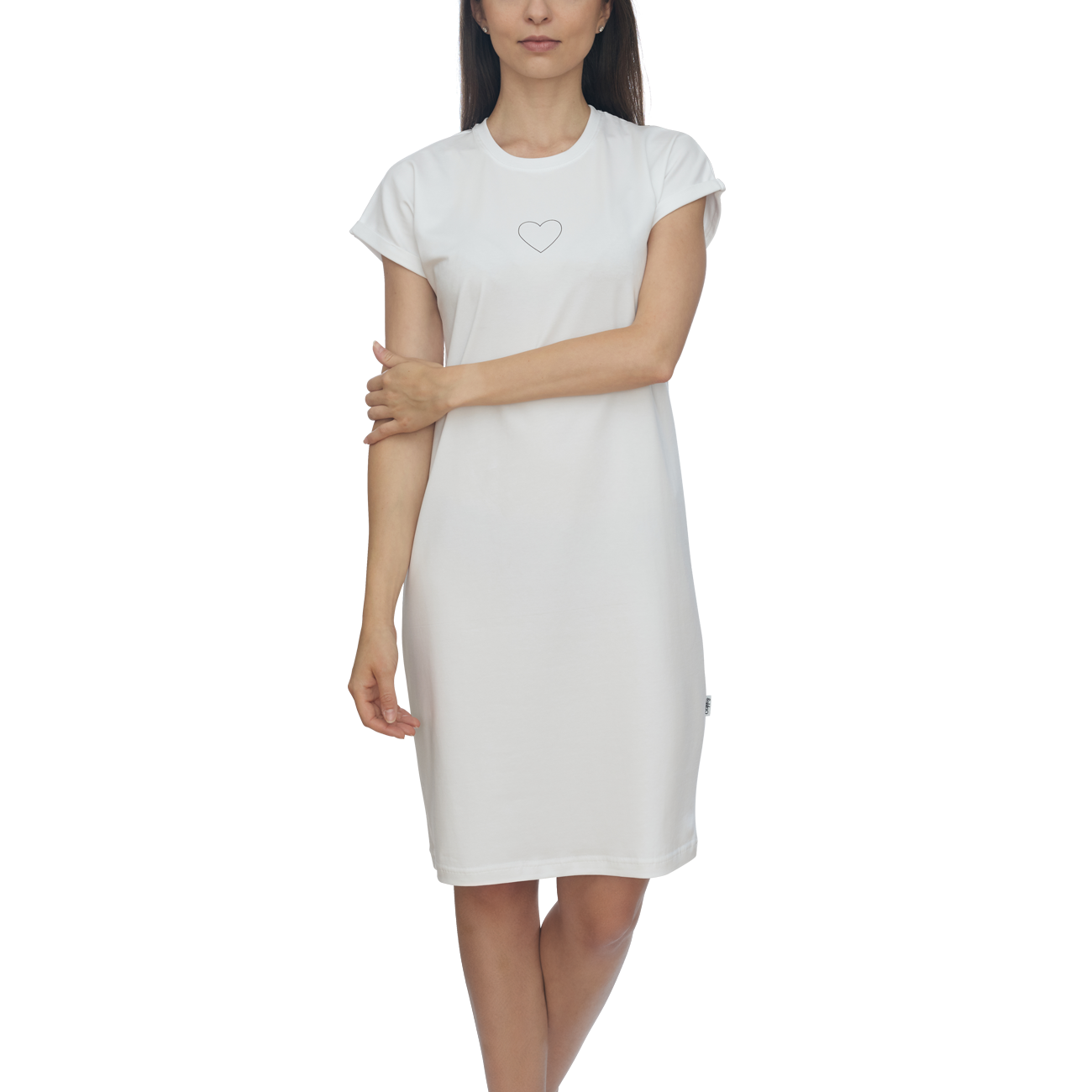 E-shop Slippsy Hearts T- Dress White /L