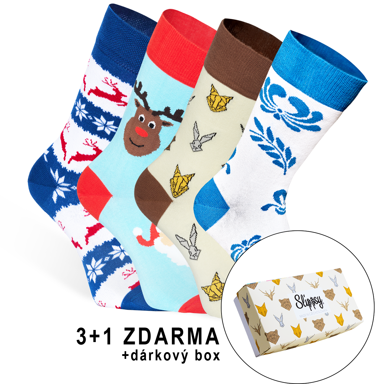 E-shop Slippsy Animal socks box