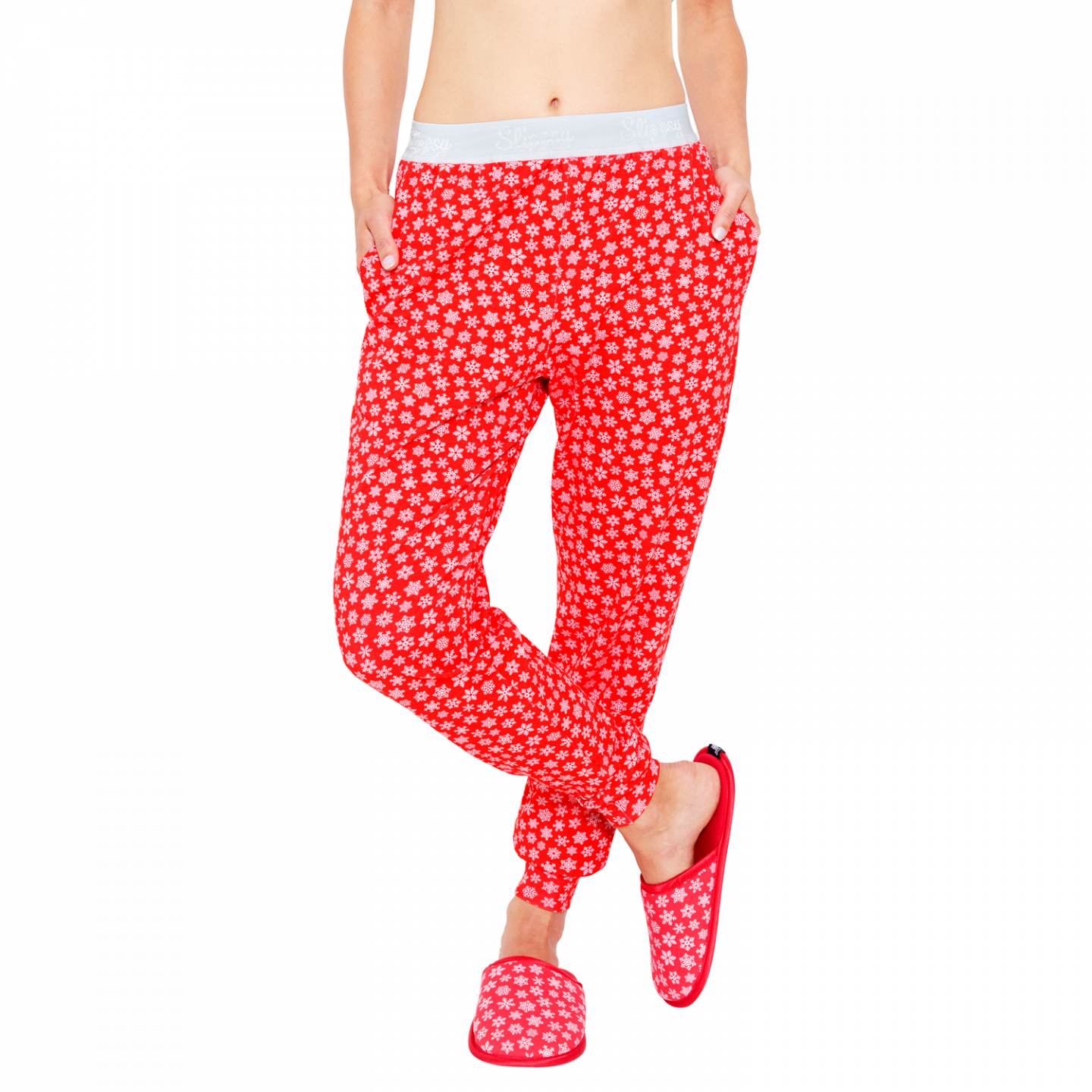 E-shop Slippsy Red girl loungewear nohavice/ S